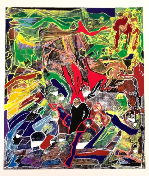 A cara tapada - Serigrafía Luis felipe Noé