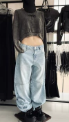Jeans wide leg bombay tiro bajo 20%off transferencia