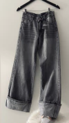 NUEVO ! Jeans wide leg dobladillo STONE BLACK 20%off transferencia - comprar online