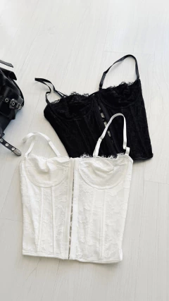 Corset Urban de encaje importado con elástico cruzado en espalda