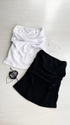 Top strapless fruncido 20%off transferencia