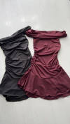 Vestido microfibra escote hombros caídos 20%off transferencia - comprar online