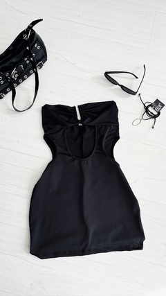 Vestido strapless microfibra - comprar online