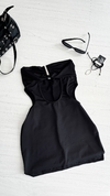 Vestido strapless microfibra