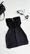 Vestido strapless microfibra