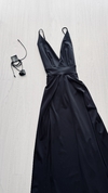 Vestido largo doble tajo