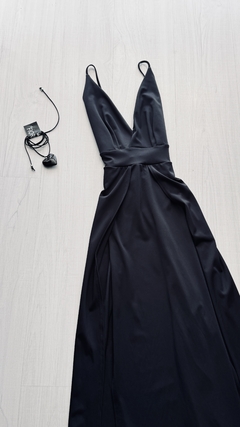 Vestido largo doble tajo