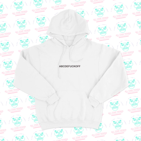 Buzo de algodón blanco - ABCDEFUCKOFF