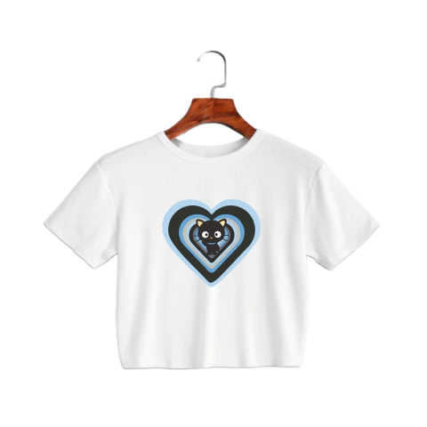 Crop top blanco - chococat