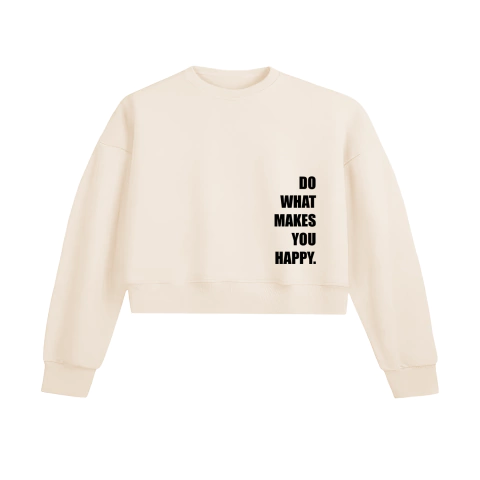 Buzo corto frisado - Do What Makes You Happy