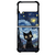 Funda para Samsung Z Flip - Gato Negro Van Gogh