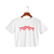 Crop top blanco - Motomami mariposas - comprar online