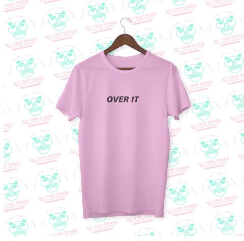 Remera de algodón rosa - Over it