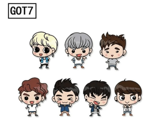 Pines de Acrílico - Kit GOT7 - Kpop