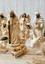 Pesebre David 9 piezas natural con dorado en internet