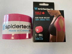 Cinta Kinesiológica Terapéutica - 5cmx5mts - Spidertech. Color Fucsia