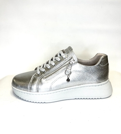 Zapatilla de cuero metalizada Cavatini (40-1827) - comprar online