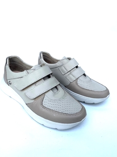 Zapatilla de cuero con abrojos Cavatini (39-1321) - comprar online