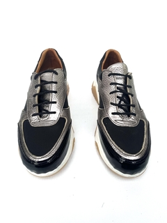 Zapatilla de cuero combinada Perissinotto (603) - Calzados Miguel Angel - Zapatos de cuero