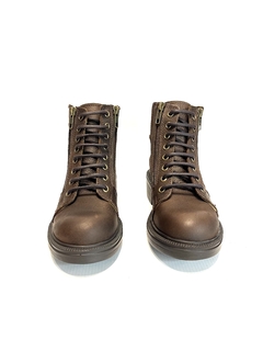 Borcego de cuero acordonado con cierre Roble M (3068) - Calzados Miguel Angel - Zapatos de cuero