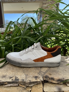 Zapatilla de cuero combinada Franco Pasotti (Mario) - Calzados Miguel Angel - Zapatos de cuero