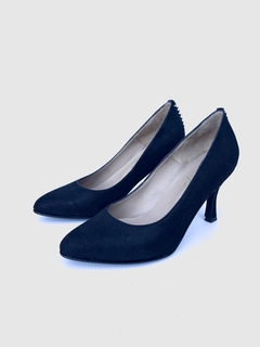 Stiletto de cuero con strass Abel Mingrino (2651)