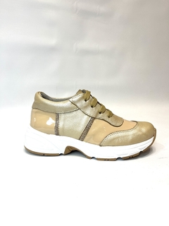 Zapatilla de cuero con strass Gina Ferrari (901)