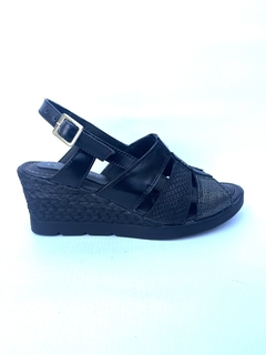 Sandalia de cuero combinada Penelope (978) - Calzados Miguel Angel - Zapatos de cuero