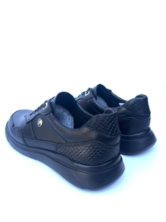 Zapatilla de cuero acordonada Cavatini M (39-1323) - Calzados Miguel Angel - Zapatos de cuero