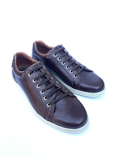 Zapatilla de cuero con cordones Perissinotto H (5005)