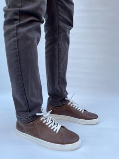 Zapatilla de cuero Talbot (28002) - tienda online