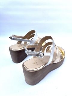 Sandalia de cuero combinada Abel Mingrino (2549A) - Calzados Miguel Angel - Zapatos de cuero