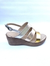 Sandalia de cuero combinada Abel Mingrino (2549A)