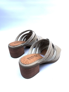 Chinela de cuero entrelazada Madero (1300) - Calzados Miguel Angel - Zapatos de cuero