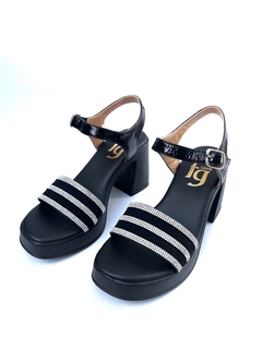 Sandalia de cuero con brillos Gina Ferrari (1605) - comprar online