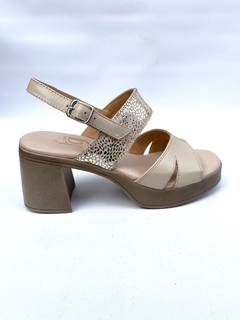 Sandalia de cuero con brillo Gina Ferrari (1582) - comprar online