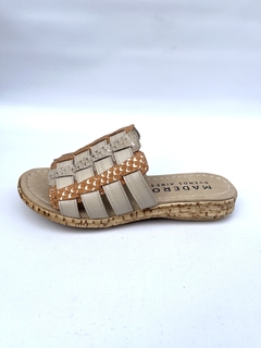 Chinela de cuero combinada Madero (209) - comprar online