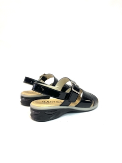 Sandalia de cuero charol Madero (913) - Calzados Miguel Angel - Zapatos de cuero