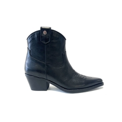 Bota texana de cuero 1/2 caña Micadel (Taylor) negro - comprar online