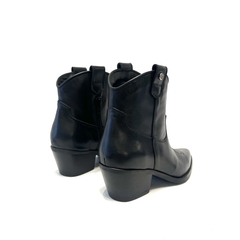 Bota texana de cuero 1/2 caña Micadel (Taylor) negro - Calzados Miguel Angel - Zapatos de cuero