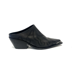Zueco texano de cuero Troncoso (510) negro