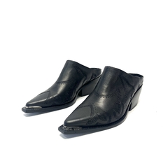 Zueco texano de cuero Troncoso (510) negro - comprar online