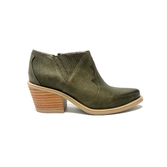 Botita texana de cuero Penelope (1859) verde - comprar online