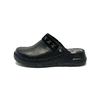Zueco de cuero Cavatini (50-2203) negro