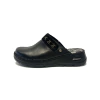 Zueco de cuero Cavatini (50-2203) negro