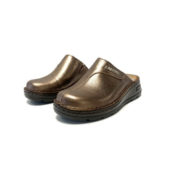 Zueco de cuero Cavatini (50-2201) bronce - comprar online
