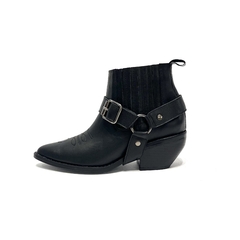 Bota texana de cuero Barbieri (25-525) negro