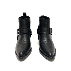 Bota texana de cuero Barbieri (25-525) negro - Calzados Miguel Angel - Zapatos de cuero