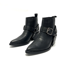 Bota texana de cuero Barbieri (25-525) negro - comprar online