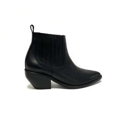 Imagen de Bota texana de cuero Barbieri (25-525) negro